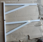 Подробнее... Опора настенная под монтажную площадку дымохода 1000x400 (20x40x1,5мм).